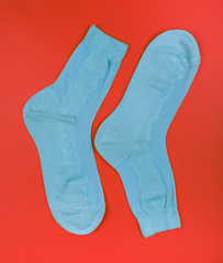 Socks made of cotton isolated on white background.