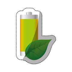 Green energy battery icon vector illustration graphic design