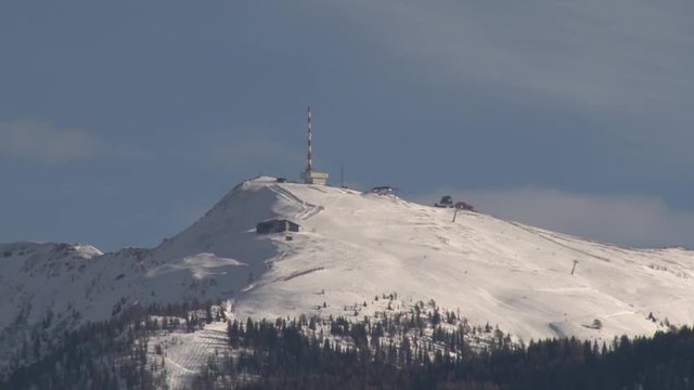 Goldeck, Berg, K&auml;rnten, Sender, Sendemast, Winter, Schnee, Winter