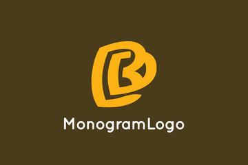 Letter B and D Monogram Logo Design Vector