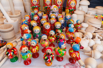Sale of souvenir nesting dolls