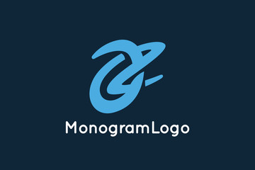 Fototapeta premium Letter A and Z Monogram Logo Design Vector