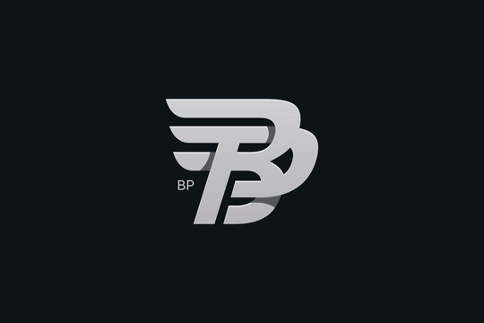 Letter B and P Monogram Logo Design Vector