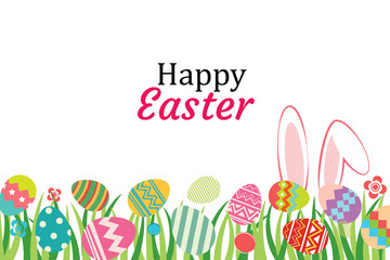 Happy easter egg background template.Can be used for greeting card, ad, wallpaper,flyers, invitation, posters, brochure.