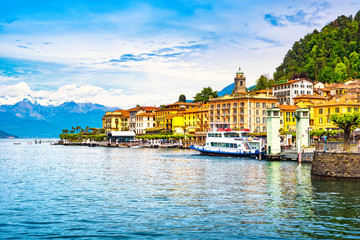 Fototapeta na wymiar Bellagio town, Como Lake district landscape. Italy, Europe.