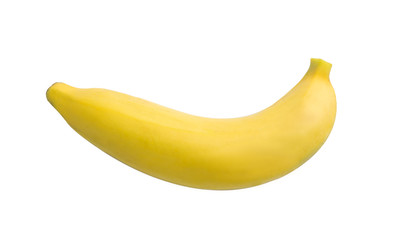 Banana. Ripe banana isolated on white background.