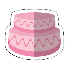 wedding cake sweet image vector illustration eps 10
