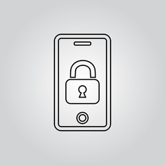 Smartphone lock icon