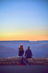 Girls at view point of Grand Canyon National Park