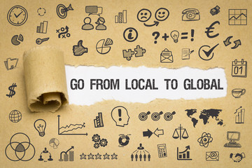 Go from Local to Global / Papier mit Symbole