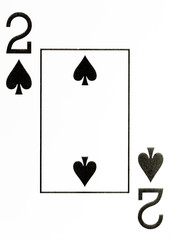 large index playing card 2 of spades
