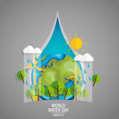 World water day background design. Vector illustration