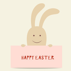 Happy easter background design. Happy easter cards with Easter bunnies. Vector illustration