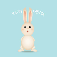 Fototapeta premium Happy easter background design. Happy easter cards with Easter bunnies. Vector illustration