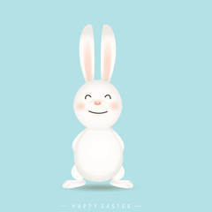 Happy easter background design. Happy easter cards with Easter bunnies. Vector illustration
