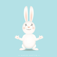 Happy easter background design. Happy easter cards with Easter bunnies. Vector illustration