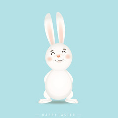 Happy easter background design. Happy easter cards with Easter bunnies. Vector illustration