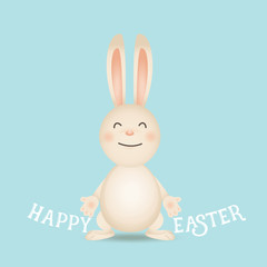 Happy easter background design. Happy easter cards with Easter bunnies. Vector illustration