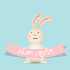 Happy easter background design. Happy easter cards with Easter bunnies. Vector illustration