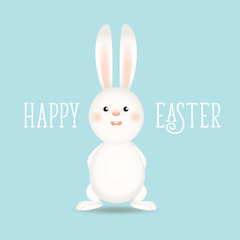 Happy easter background design. Happy easter cards with Easter bunnies. Vector illustration