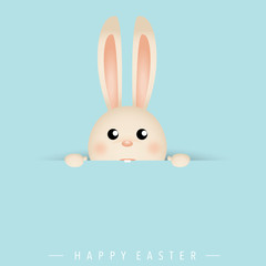 Happy easter background design. Happy easter cards with Easter bunnies. Vector illustration