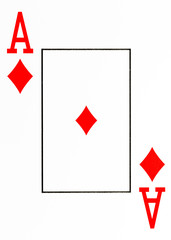 large index playing card ace of diamonds