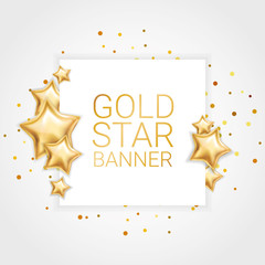 Gold banner star background1