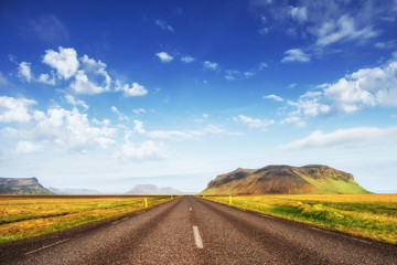 Bridge over a channel connecting Jokulsarlon Lagoon and Atlantic Ocean in southern Iceland.