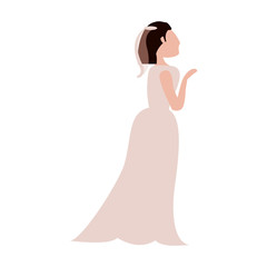bride fashion wedding image vector illustration eps 10