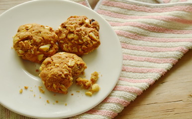cereal butter cookie bite on white plate