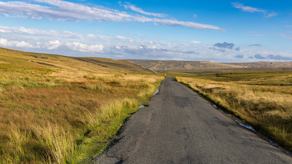 Driving on the B6270 in the Yorkshire Dales near Birkdale, North Yorkshire, UK