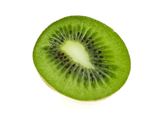 Fototapeta na wymiar Slice of kiwi isolated on white background