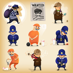 Detective story with thieve and detective.