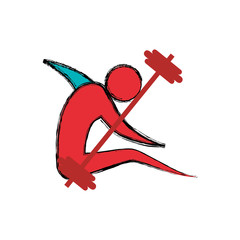 Gym and fitness lifestyle icon vector illustration graphic design