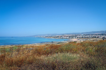 Fototapeta na wymiar Mediterranean sea coast views, Paphos, Cyprus