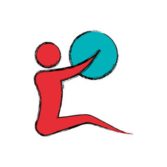 Gym and fitness lifestyle icon vector illustration graphic design