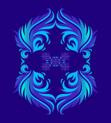  Pattern of leaves and flowers