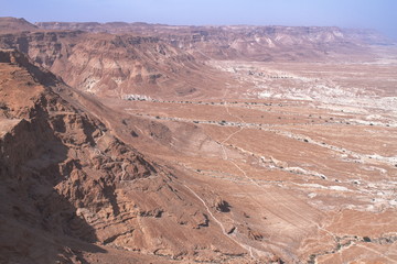 Fototapeta na wymiar View on Judaen Desert from Masada - Israel