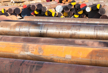 Rusty Steel Pipes Industry 