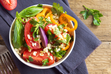 Tomato and couscous salad