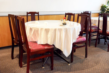 Table in Chinese restaurant