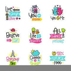 Vector calligraphy with decor elements