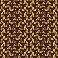 Seamless golden ornament. Modern geometric pattern with repeating elements