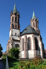 Fototapeta na wymiar Kirche Sankt Gallus in Ladenburg am Neckar