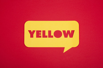 The cloud with yellow word
