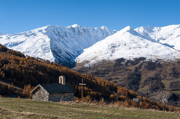 Valloire paysage d'automne