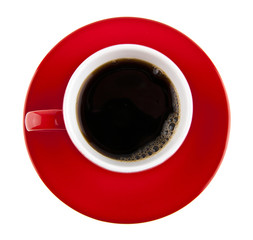 red cup with coffee