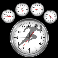 Time watch clock running