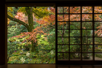 Japanese architecture in autumn