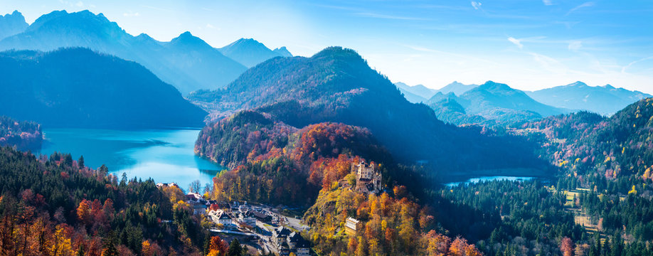 Beautiful view of world-famous Neuschwanstein Castle